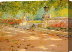 Wivenhoe Park Essex Canvas Paintings - Terrace Prospect Park by William Merritt Chase