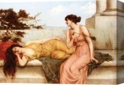 Oliver Canvas Paintings - Mediteranean Beauties by William Oliver