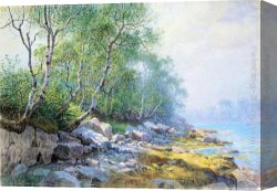 Deserted Canvas Paintings - Seal Harbor, Mount Desert, Maine by William Stanley Haseltine