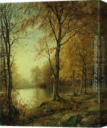 William Trost Richards Canvas Paintings - Indian Summer by William Trost Richards