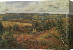 William Trost Richards Canvas Paintings - Long Pond, Foot of Red Hill by William Trost Richards