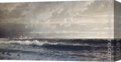 William Trost Richards Canvas Paintings - Near Land's End, Cornwall by William Trost Richards