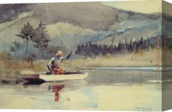 Jas De Bouffan The Pool Canvas Paintings - A Quiet Pool on a Sunny Day by Winslow Homer