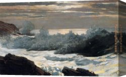 Early Canvas Paintings - Early Morning After a Storm at Sea by Winslow Homer