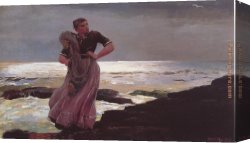The Light of Peace Canvas Paintings - Light on the Sea by Winslow Homer