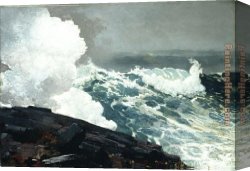 Homer Canvas Paintings - Northeaster by Winslow Homer