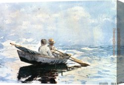 Rowboats for Hire Canvas Paintings - Rowboat by Winslow Homer