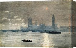 Homer Canvas Paintings - The Houses of Parliament by Winslow Homer