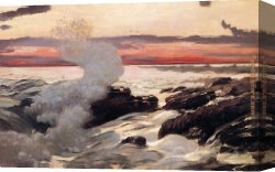 Homer Canvas Paintings - West Point Prout's Neck by Winslow Homer