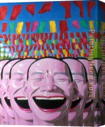 A Holiday Gathering Canvas Paintings - the Holiday by Yue Minjun