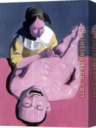 Weimer Canvas Paintings - You Are So Weimer by Yue Minjun