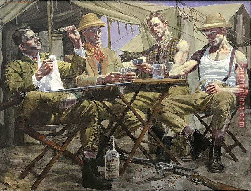 Bruce Sergeant Card Players painting - 2017 new Bruce Sergeant Card Players art painting