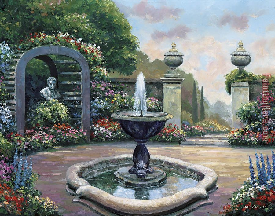 Renaissance Garden painting - 2017 new Renaissance Garden art painting