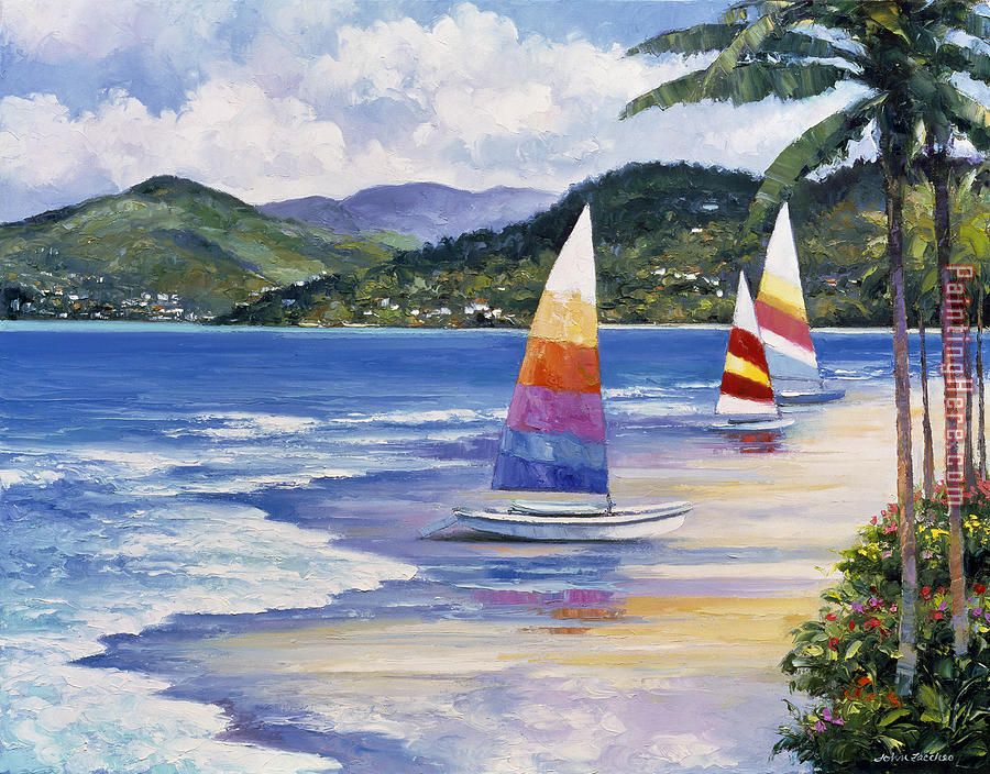Seaside Sails painting - 2017 new Seaside Sails art painting