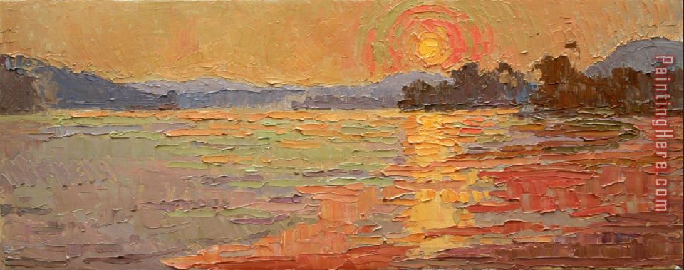 Sunset painting - 2017 new Sunset art painting