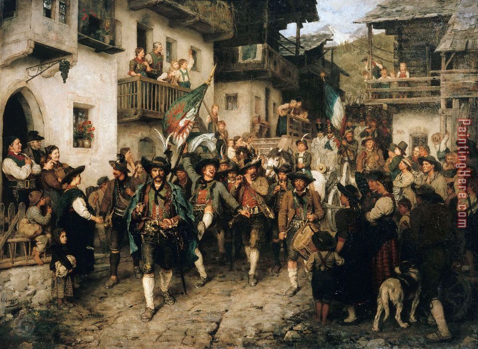 Tyrolean Home Guard Returning From The War of 1809 painting - 2017 new Tyrolean Home Guard Returning From The War of 1809 art painting