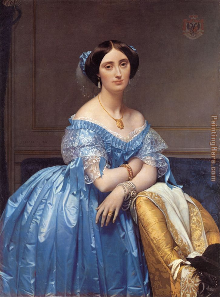 Princesse Albert de Broglie painting - Jean Auguste Dominique Ingres Princesse Albert de Broglie art painting