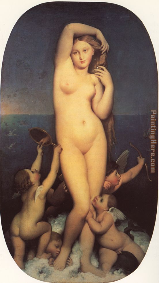 Ingres Venus Anadyomene painting - Jean Auguste Dominique Ingres Ingres Venus Anadyomene art painting