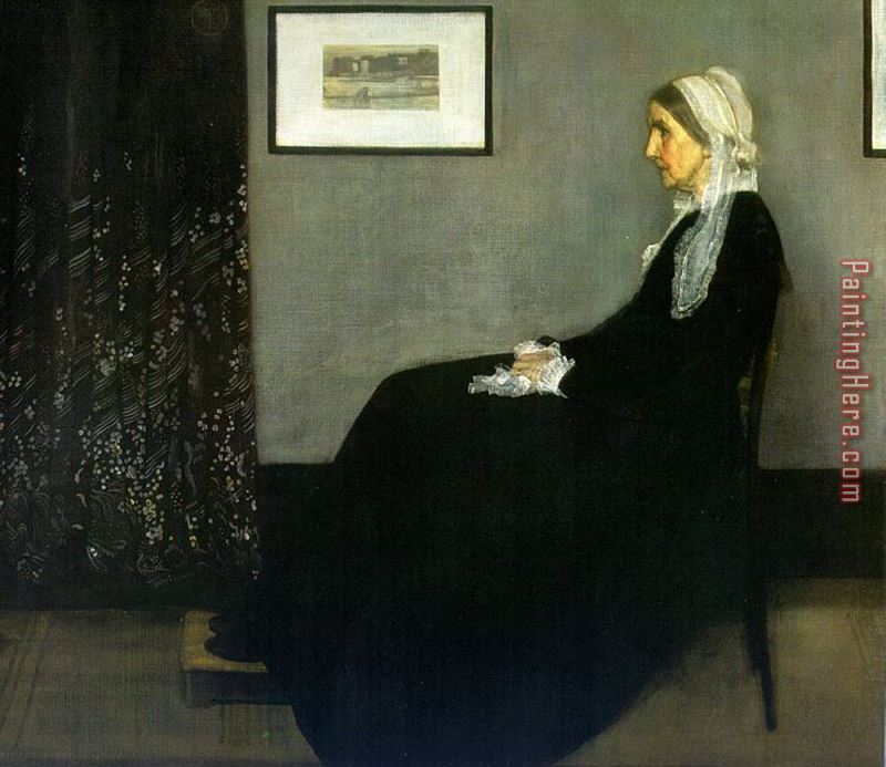Whistlers Mother painting - James Abbott McNeill Whistler Whistlers Mother art painting