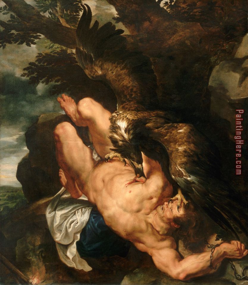 Prometheus Bound painting - Peter Paul Rubens Prometheus Bound art painting