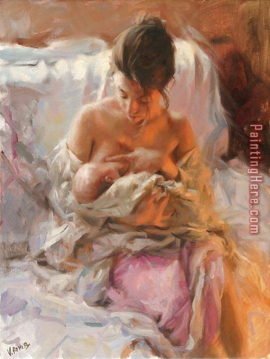 Young Mother painting - Vicente Romero Redondo Young Mother art painting