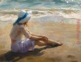 Girl on The Beach by Vicente Romero Redondo