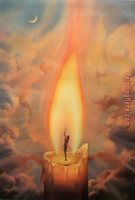 Candle painting - Vladimir Kush Candle art painting
