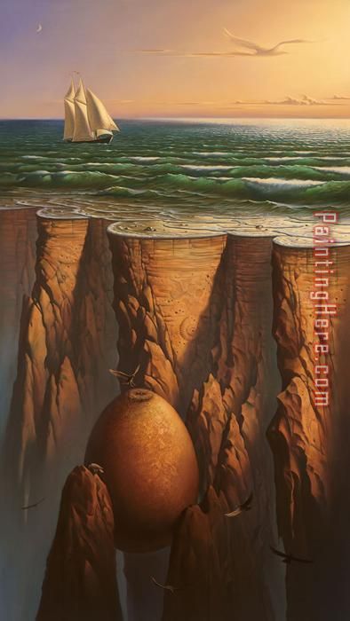 Journey Along The Edge of The Earth painting - Vladimir Kush Journey Along The Edge of The Earth art painting