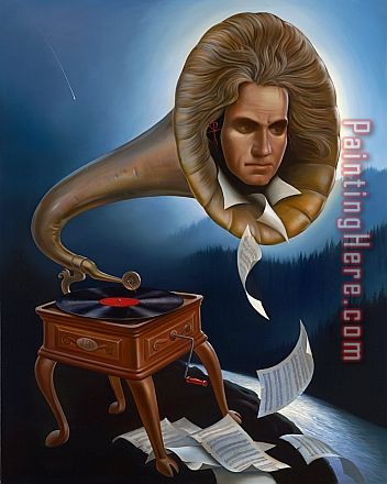 Spirit of Beethoven painting - Vladimir Kush Spirit of Beethoven art painting
