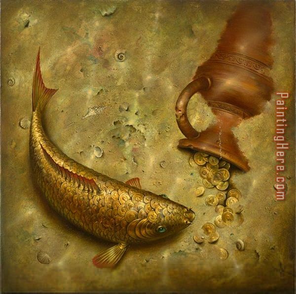 What The Fish Was Silent About painting - Vladimir Kush What The Fish Was Silent About art painting