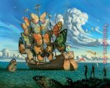 Departure of The Winged Ship by Vladimir Kush